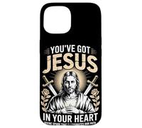 Jésus dans Ton cœur Rayonne du Streetwear chrétien Coque pour iPhone 15
