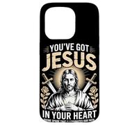 Jésus dans Ton cœur Rayonne du Streetwear chrétien Coque pour iPhone 15 Pro