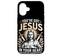 Jésus dans Ton cœur Rayonne du Streetwear chrétien Coque pour iPhone 16