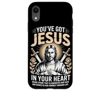 Jésus dans Ton cœur Rayonne du Streetwear chrétien Coque pour iPhone XR