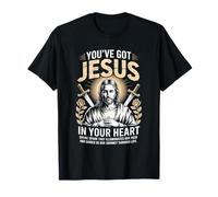 Jésus dans Ton cœur Rayonne du Streetwear chrétien T-Shirt