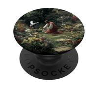 Jésus dans Un Jardin, Colombe, Art chrétien paisible PopSockets PopGrip Adhésif