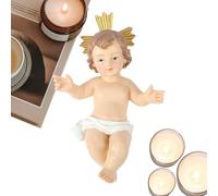 Jésus Décorations pour la maison - Statue de la scène de la nativité de la collection pour le bureau Décorations chrétiennes portables pour étagères d'église Tabletop | Ornement de fête religieux pour