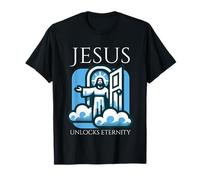 Jésus déverrouille l'éternité - Foi et Salut Design T-Shirt