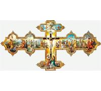 Jesus Diamond Painting, 5D Bricolage Broderie Diamant Painting Kit Complet religion Diamond Painting Adulte Grand Format 70x140cm, Loisirs Créatifs Adultes Point de Croix Painting, Decoration Murale