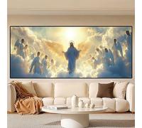 Jésus Diamond Painting Adulte, Bricolage 5D Dieu Diamond Painting XXL 155x60cm, Loisirs Créatifs Adulte Cristal Painting, DIY Diamant Art Broderie Kits pour Murale Décoration Murale Cadeaux 0R-699