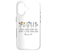 Jesus Died for Me Now I Live for Him Christian Romans 5 8 10 Coque pour iPhone 17