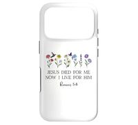 Jesus Died for Me Now I Live for Him Christian Romans 5 8 10 Coque pour iPhone 17 Pro