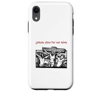 Jesus Died for Our Sins (Illustration Graphique Vintage) Coque pour iPhone XR