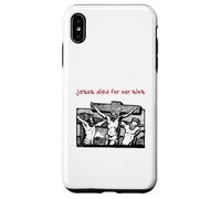 Jesus Died for Our Sins (Illustration Graphique Vintage) Coque pour iPhone XS Max