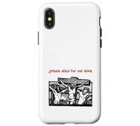 Jesus Died for Our Sins (Jésus on Cross Graphic) Coque pour iPhone X/XS
