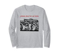 Jesus Died for Our Sins (Jésus on Cross Graphic) Manche Longue