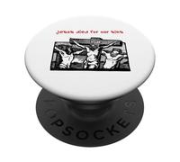 Jesus Died for Our Sins (Jésus on Cross Graphic) PopSockets PopGrip Adhésif
