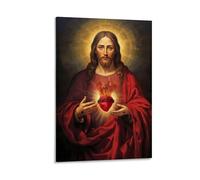 Jésus Divine Mercy Œuvre d'art, affiche, art mural, peinture, toile, cadeau, salon, impression, chambre à coucher, décoration, œuvres d'art, 30 x 45 cm (30 x 45 cm)