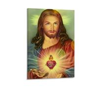 Jesus Divine Mercy Œuvre d'art, affiche, art mural, peinture, toile, cadeau, salon, impression, chambre à coucher, décoration, œuvres d'art, 30 x 45 cm