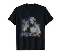 Jesus DJ Table de mixage Techno Musique Design T-Shirt Graphique avec Valeur, Homme, Noir, M