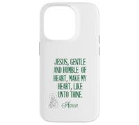 Jésus Doux et Humble de cœur catholique Coque pour iPhone 14 Pro