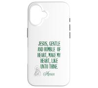 Jésus Doux et Humble de cœur catholique Coque pour iPhone 16