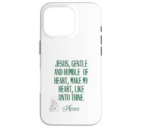 Jésus Doux et Humble de cœur catholique Coque pour iPhone 16 Pro