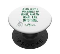 Jésus Doux et Humble de cœur catholique PopSockets PopGrip Adhésif