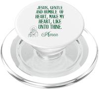 Jésus Doux et Humble de cœur catholique PopSockets PopGrip pour MagSafe