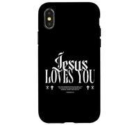 Jésus en détresse Vous Aime, pardonne, chrétien Coque pour iPhone X/XS