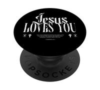 Jésus en détresse Vous Aime, pardonne, chrétien PopSockets PopGrip Adhésif