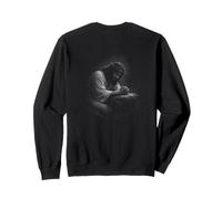 Jésus en prière à Gethsémani Christian Faith Backprint Sweatshirt