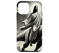 Jésus équitation Dinosaure, OVNI, drôle, Graphique Cool, Fou Coque pour iPhone 12 Mini
