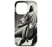 Jésus équitation Dinosaure, OVNI, drôle, Graphique Cool, Fou Coque pour iPhone 13 Pro