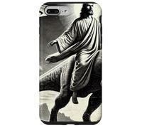 Jésus équitation Dinosaure, OVNI, drôle, Graphique Cool, Fou Coque pour iPhone 7 Plus/8 Plus