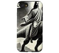 Jésus équitation Dinosaure, OVNI, drôle, Graphique Cool, Fou Coque pour iPhone SE (2020) / 7/8