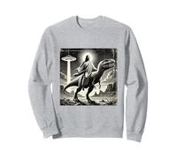 Jésus équitation Dinosaure, OVNI, drôle, Graphique Cool, Fou Sweatshirt