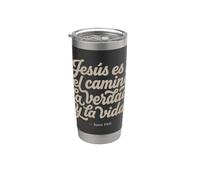 Jesus Es El Camino La Verdad Y La Vida Chrétien Espagnol Gobelet isotherme en acier inoxydable double paroi