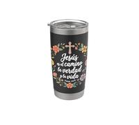 Jesus Es El Camino La Verdad Y La Vida Cristianos Fleur Gobelet isotherme en acier inoxydable double paroi