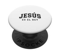 Jesus ES El Re'y Cristiana Fe Religiosa Regalo PopSockets PopGrip Adhésif