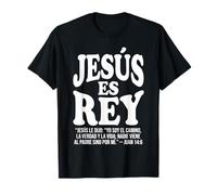 Jésus ES Rey Ecriture chrétienne espagnole Foi Jésus Roi T-Shirt