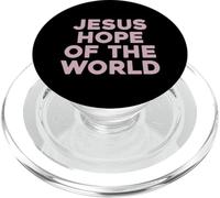 Jésus Espoir du Monde Écriture chrétienne Religion Baptême PopSockets PopGrip pour MagSafe