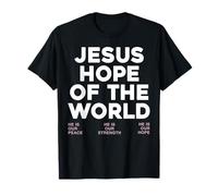 Jésus Espoir du Monde Écriture chrétienne Religion Baptême T-Shirt