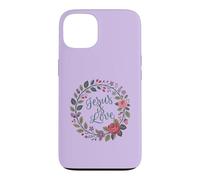 Jésus est Amour chrétien avec Couronne Coque pour iPhone 13