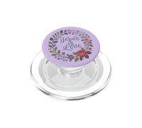 Jésus est Amour chrétien avec Couronne PopSockets PopGrip pour MagSafe