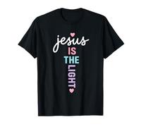 Jésus est la lumière Citation chrétienne Dieu adorateur Bible T-Shirt