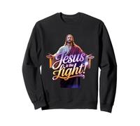 Jésus est la lumière - Foi chrétienne Illustration Art Sweatshirt