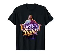 Jésus est la lumière - Foi chrétienne Illustration Art T-Shirt