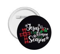 Jésus est la raison de la saison de Noël, broches rondes, badges, autocollants, panneau en métal