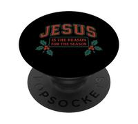 Jésus est la Raison de la Saison de Noël chrétien PopSockets PopGrip Adhésif