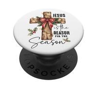 Jésus est la Raison de la Saison PopSockets PopGrip Adhésif