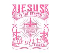 Jésus est la raison Stickers gravés 64x80.3cm Fourni avec un kit de film de transfert Rose