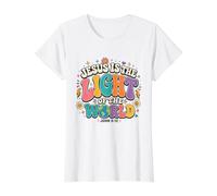 Jésus est Le Camp de Conception du ministère chrétien de la Jeunesse légère T-Shirt Graphique avec Valeur, Femme, Blanc, L