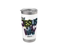 Jésus Est Le Chemin John 14:6 Art Gobelet isotherme en acier inoxydable double paroi